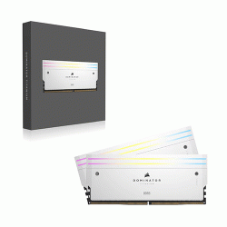 Corsair DOMINATOR TITANIUM RGB 32GB (2x16GB) DDR5 DRAM 6000MHz CL30 Memory Kit White (CMP32GX5M2B6000C30W) Corsair DOMINATOR TITANIUM RGB 32GB (2x16GB) DDR5 DRAM 6000MHz CL30 Memory Kit White (CMP32GX5M2B6000C30W)