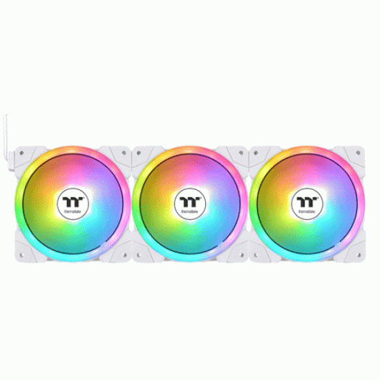 Themaltake SWAFAN EX12 ARGB Sync PC Cooling Fan White TT Premium Edition 3-Fan Pack (CL-F169-PL12SW-A) Themaltake SWAFAN EX12 ARGB Sync PC Cooling Fan White TT Premium Edition 3-Fan Pack (CL-F169-PL12SW-A)