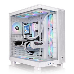 Thermaltake View 380 XL TG ARGB Snow Mid Tower Chassis (CA-11E-00M6WN-00)