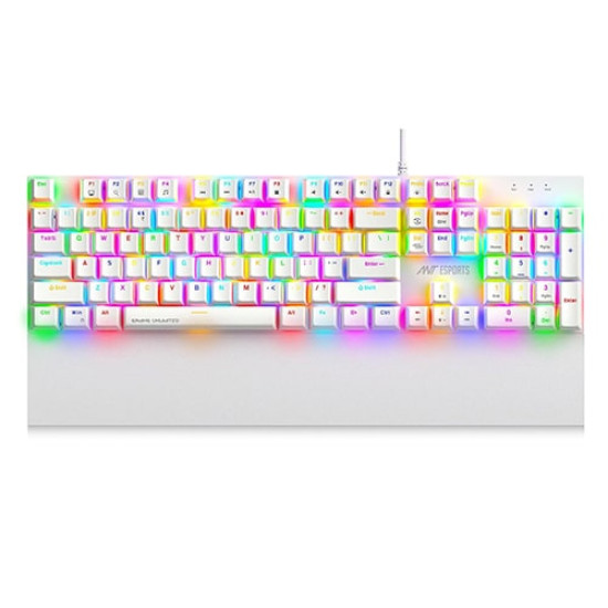 Ant Esports MK4100 RGB Mechanical Gaming Keyboard White - Red Switches