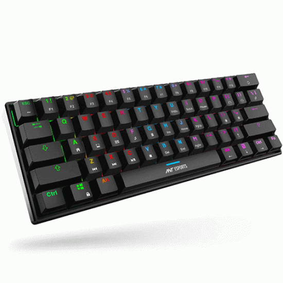 Ant Esports MK1300 V2 RGB Mini Mechanical Gaming Keyboard Black - Red Switches Ant Esports MK1300 V2 RGB Mini Mechanical Gaming Keyboard Black - Red Switches