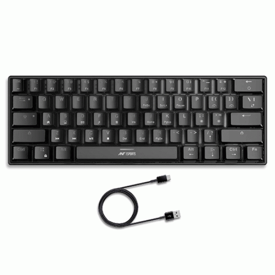 Ant Esports MK1300 V2 RGB Mini Mechanical Gaming Keyboard Black - Red Switches Ant Esports MK1300 V2 RGB Mini Mechanical Gaming Keyboard Black - Red Switches