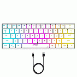 Ant Esports MK1500 BT Retro Wireless RGB Membrane Gaming Keyboard - White Ant Esports MK1500 BT Retro Wireless RGB Membrane Gaming Keyboard - White