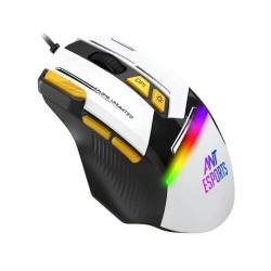 Ant Esports GM333 Wired Optical Gaming Mouse (Black-White-Yellow)