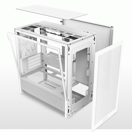 NZXT H3 Flow Micro-ATX Mid-Tower Computer Case White (CC-H31FW-01) NZXT H3 Flow Micro-ATX Mid-Tower Computer Case White (CC-H31FW-01)