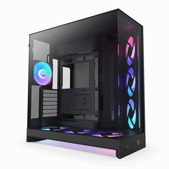 NZXT H9 Flow RGB+ Dual-Chamber Mid-Tower ATX Case Black (CM-H92FB-P1)