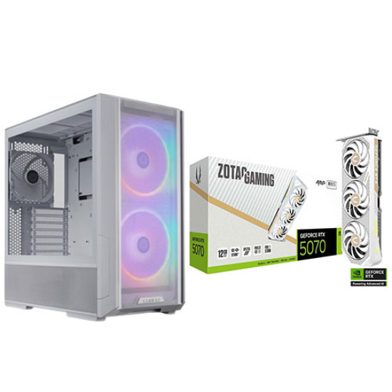 Lian Li LANCOOL 216 White + ZOTAC GAMING GEFORCE RTX 5070 AMP WHITE Bundle Lian Li LANCOOL 216 White + ZOTAC GAMING GEFORCE RTX 5070 AMP WHITE Bundle