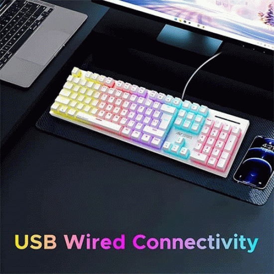 Ant Esports MK3400 Pro V3 White Mechanical Gaming Keyboard with Red Switches Ant Esports MK3400 Pro V3 White Mechanical Gaming Keyboard with Red Switches