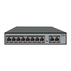 D-Link 8 + 2 100Mbps 250m PoE Switch (DES-F1010P-FE)