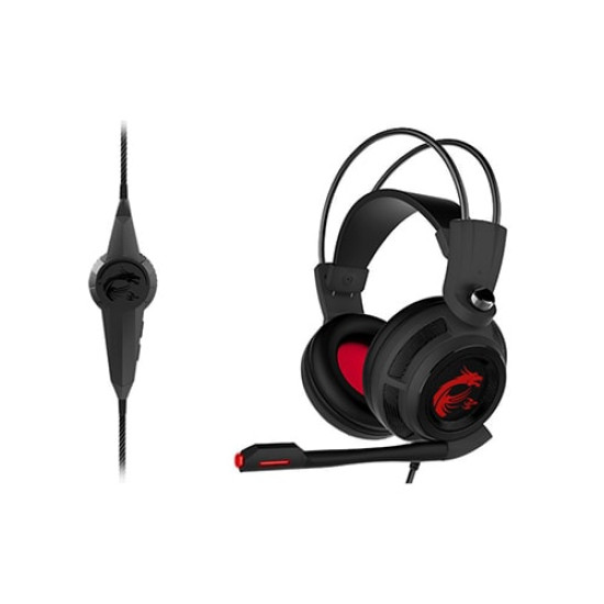 MSI DS502 Gaming Headset with Microphone Enhanced Virtual 7.1 Surround Sound MSI DS502 Gaming Headset with Microphone Enhanced Virtual 7.1 Surround Sound