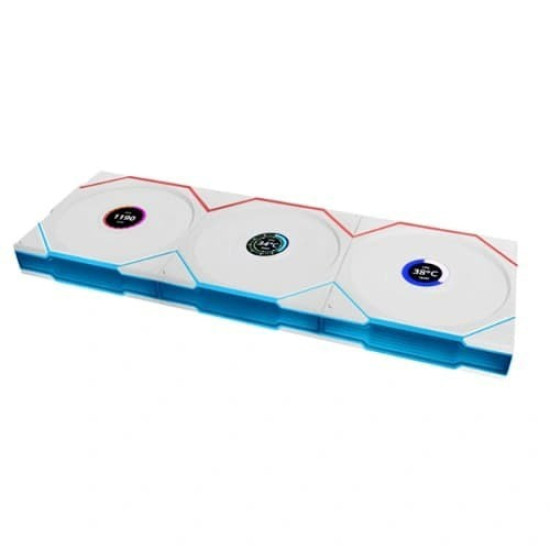 Lian Li UNI Fan TL Wireless 120 LCD Reverse Blade ARGB White Cabinet Fan Triple Pack (G99.12RTLLCD1W3W.IN) Lian Li UNI Fan TL Wireless 120 LCD Reverse Blade ARGB White Cabinet Fan Triple Pack (G99.12RTLLCD1W3W.IN)