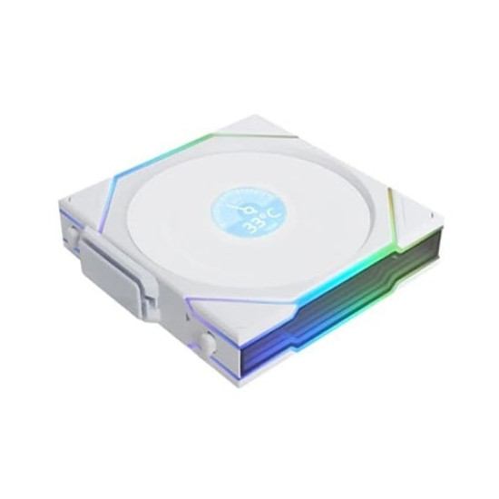 Lian Li UNI Fan TL Wireless 120 LCD Reverse Blade ARGB White Cabinet Fan Triple Pack (G99.12RTLLCD1W3W.IN) Lian Li UNI Fan TL Wireless 120 LCD Reverse Blade ARGB White Cabinet Fan Triple Pack (G99.12RTLLCD1W3W.IN)