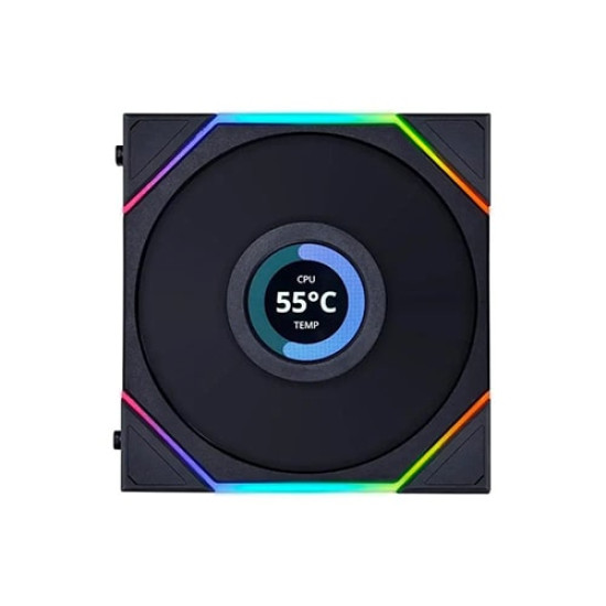 Lian Li Unifan TL LCD Reverse Blade 120mm RGB Cabinet Fan Black Triple Pack (G99-12RTLLCD3B-IN) Lian Li Unifan TL LCD Reverse Blade 120mm RGB Cabinet Fan Black Triple Pack (G99-12RTLLCD3B-IN)