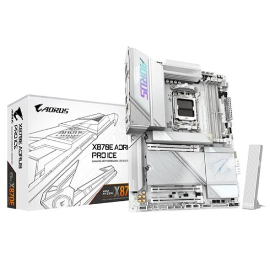 Gigabyte X870E AORUS PRO ICE DDR5 AMD Motherboard Gigabyte X870E AORUS PRO ICE DDR5 AMD Motherboard