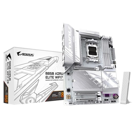 Gigabyte B850 AORUS ELITE WIFI7 ICE DDR5 AMD Motherboard Gigabyte B850 AORUS ELITE WIFI7 ICE DDR5 AMD Motherboard