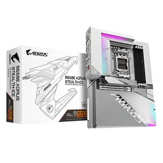 Gigabyte B650E AORUS STEALTH ICE DDR5 AMD Motherboard Gigabyte B650E AORUS STEALTH ICE DDR5 AMD Motherboard