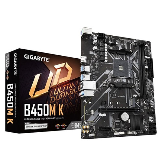 Gigabyte B450M K DDR4 AMD Motherboard Gigabyte B450M K DDR4 AMD Motherboard