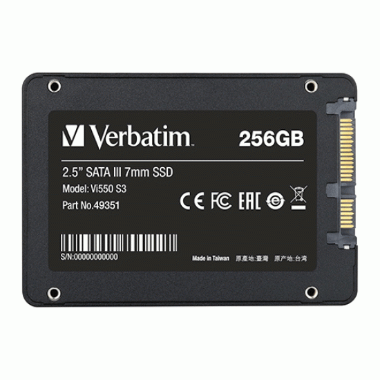 Verbatim VI550 S3 2.5 inch 256GB SSD Verbatim VI550 S3 2.5 inch 256GB SSD