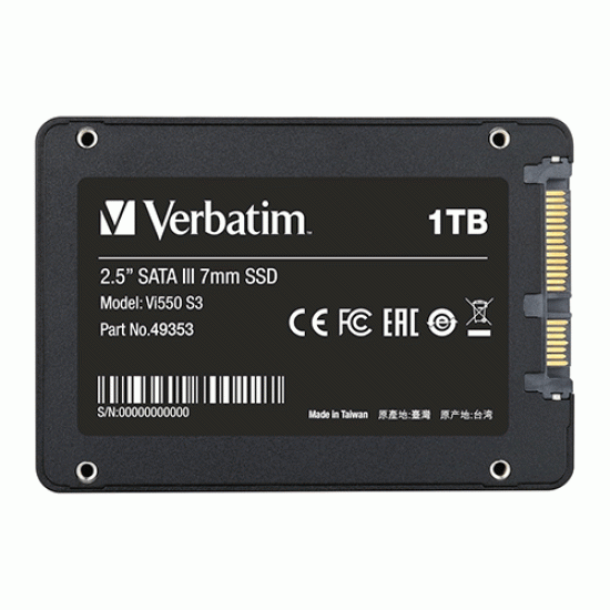 Verbatim VI550 S3 2.5 inch 1TB SSD Verbatim VI550 S3 2.5 inch 1TB SSD