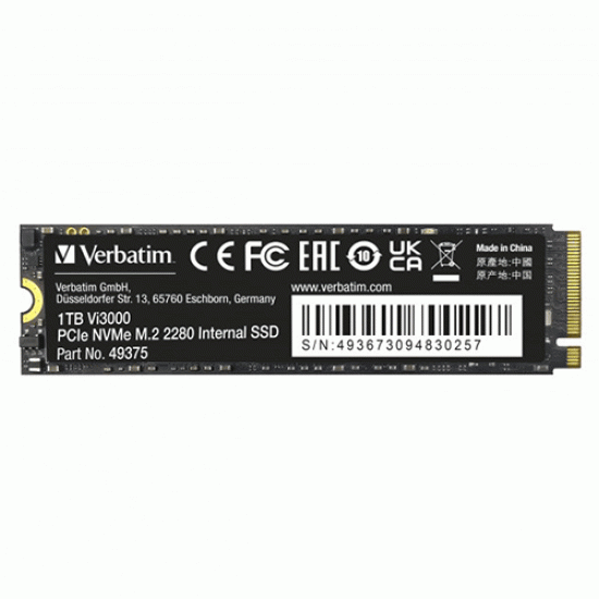 Verbatim Vi3000 1TB Internal PCIe NVMe M.2 SSD