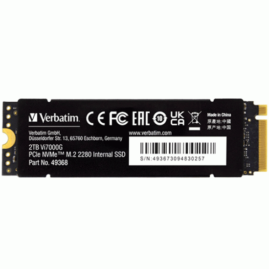 Verbatim Vi7000G 2TB PCIe NVMe M.2 SSD Verbatim Vi7000G 2TB PCIe NVMe M.2 SSD