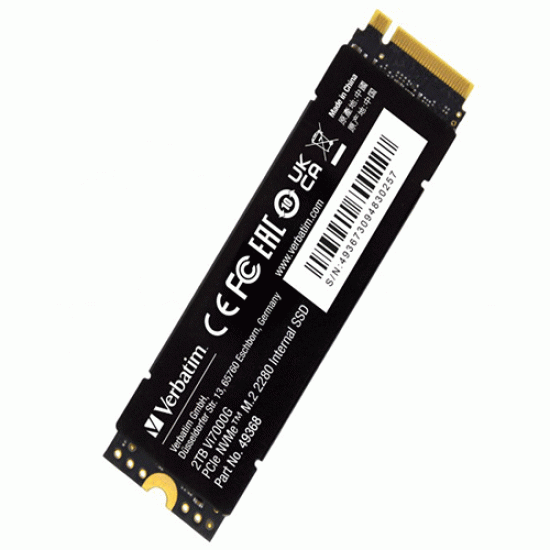 Verbatim Vi7000G 2TB PCIe NVMe M.2 SSD Verbatim Vi7000G 2TB PCIe NVMe M.2 SSD