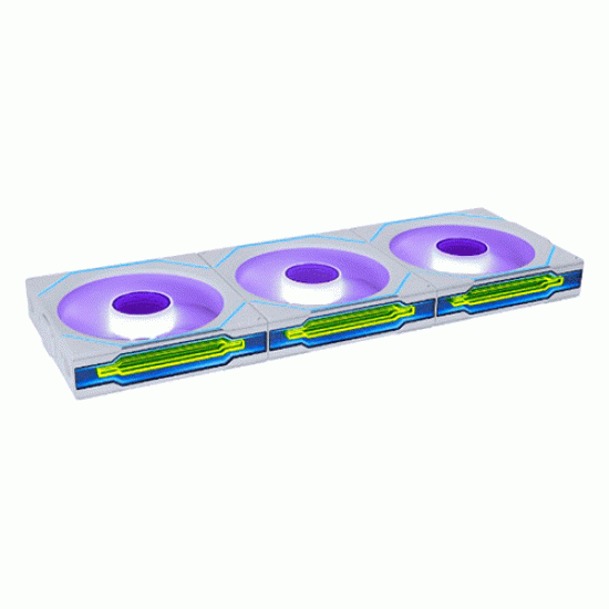 Lian Li UNI FAN SL-INF Wireless Reverse Blade 120mm 3 Fan Pack White (G99.12RSLIN1W3W.IN)
