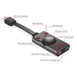 Ant Esports USB 7.1 HD Surround Sound Card Ant Esports USB 7.1 HD Surround Sound Card