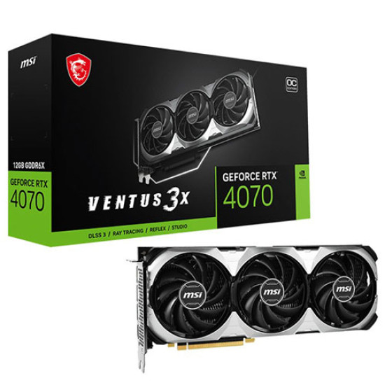 MSI GeForce RTX 4070 VENTUS 3X 12G GDDR6 MSI GeForce RTX 4070 VENTUS 3X 12G GDDR6