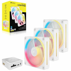 Corsair iCUE LINK LX120-R RGB 120mm PWM Reverse Fans Starter Kit White (CO-9051054-WW)