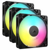 Corsair RS120 ARGB 120mm PWM Fans Triple Pack Black (CO-9050181-WW)