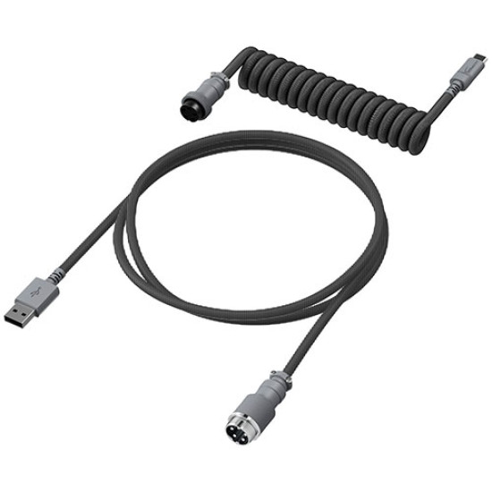 HyperX Gaming USB-C Coiled Cable Gray (6J678AA) HyperX Gaming USB-C Coiled Cable Gray (6J678AA)