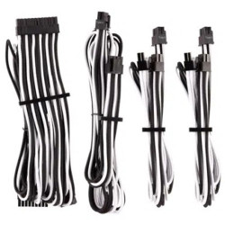 Corsair Premium Individually Sleeved PSU Cables Starter Kit Type 4 Gen 4  White-Black (CP-8920220) Corsair Premium Individually Sleeved PSU Cables Starter Kit Type 4 Gen 4  White-Black (CP-8920220)