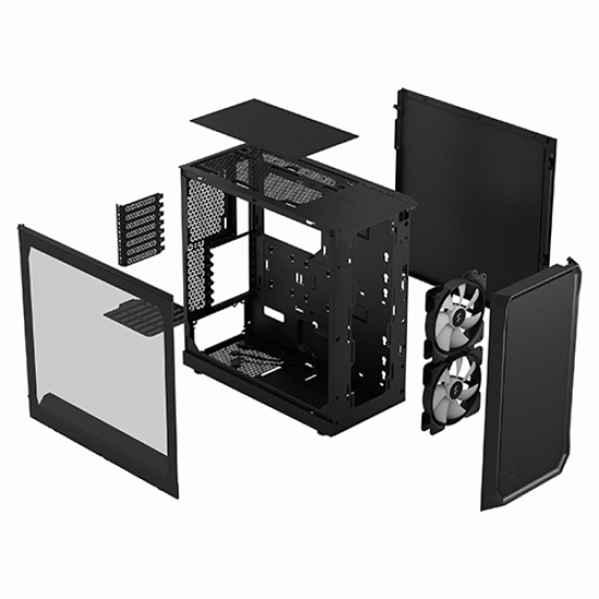 Fractal Design Focus 2 Black Solid Mid-Tower ATX Case (FD-C-FOC2A-07)