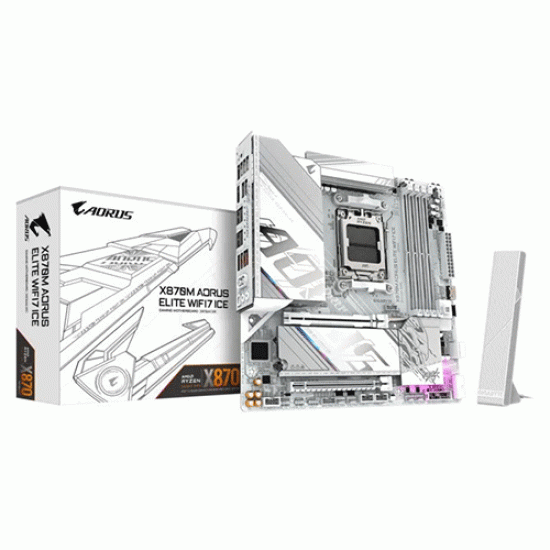 Gigabyte X870M AORUS ELITE WIFI7 ICE AMD Motherboard