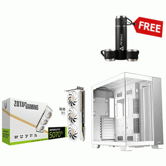 Zotac Gaming GeForce RTX 5070 AMP White & Antec C8 ALUMINUM WHITE Combo Zotac Gaming GeForce RTX 5070 AMP White & Antec C8 ALUMINUM WHITE Combo