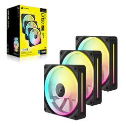Corsair iCUE LINK LX120 RGB 120mm PWM Fans Starter Kit Triple Pack Black (CO-9051026-WW)