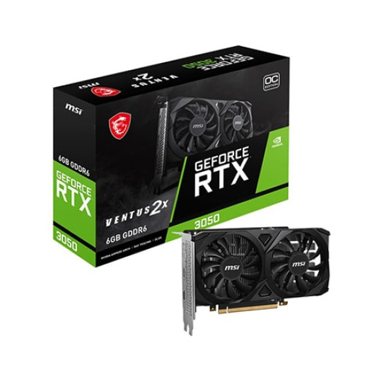 MSI GeForce RTX 3050 VENTUS 2X E 6G OC 6GB GDDR6 MSI GeForce RTX 3050 VENTUS 2X E 6G OC 6GB GDDR6