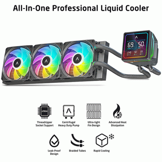 Prolab Design AI360 LCD 360mm AIO Liquid Cooler Prolab Design AI360 LCD 360mm AIO Liquid Cooler