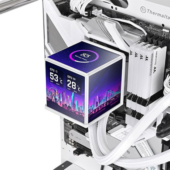 Thermaltake MINECUBE 360 Ultra ARGB Sync AIO Liquid Cooler - Snow Edition (CL-W482-PL12SW-A)