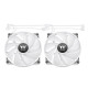 Thermatake CT200 ARGB Sync PC Cooling Fan White Single Fan Pack (CL-F180-PL20SW-A)