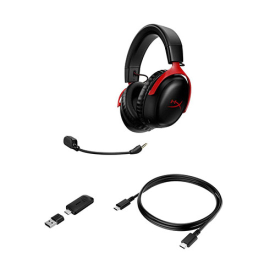 HyperX Cloud III Wireless Gaming Headset Black/Red (77Z46AA)