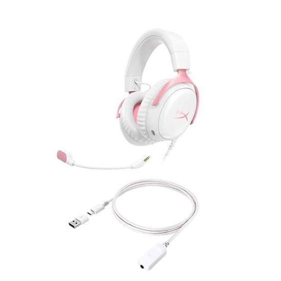 HyperX Cloud III Wired Gaming Headset White/Pink (9W1Q4AA)