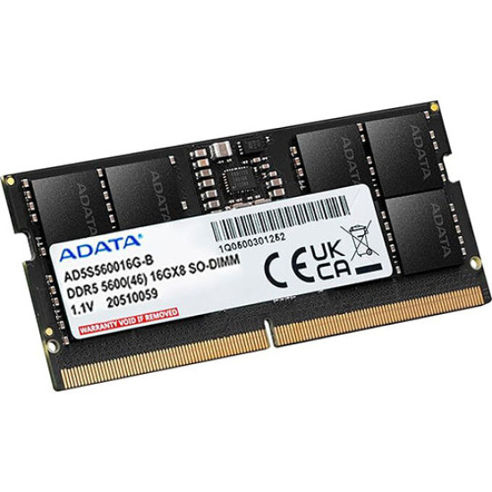 ADATA 16GB (1X16GB) 5600MHZ CL46 SO-DIMM DDR5 LAPTOP RAM (AD5S560016G-S)