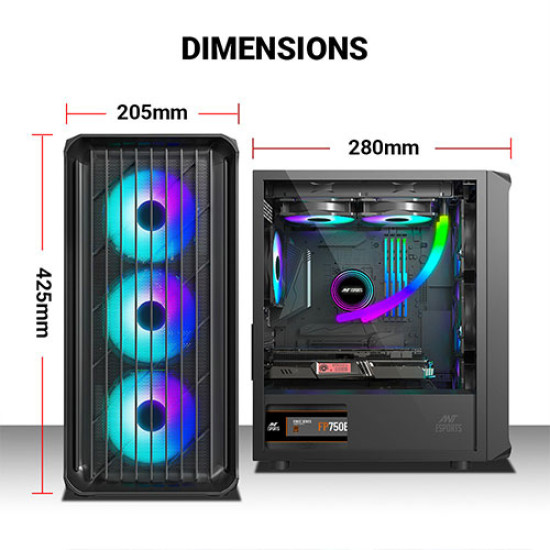 Ant Esports 205 Mini 6F Mini-Tower Case
