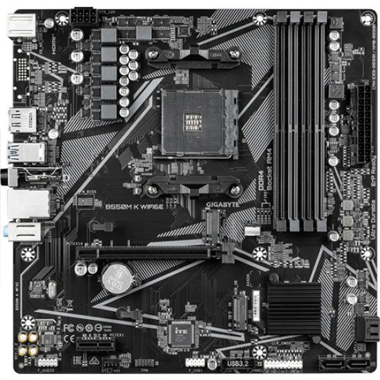 Gigabyte B550M K WIFI6E DDR4 AMD Motherboard