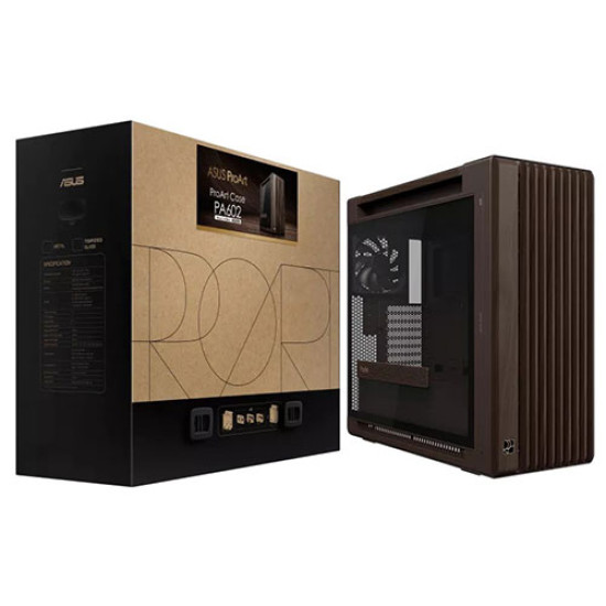 Asus ProArt PA602 Wood Edition Retro Brown E-ATX Mid-Tower Case (PA602-RETRO-BROWN)