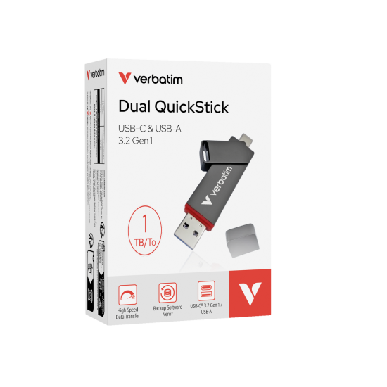 Verbatim Dual QuickStick USB-C/USB-A Flash Drive - 1TB (32043)