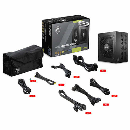 MSI MAG A850GL PCIE5 ATX 3.1 Gold Fully Modular SMPS