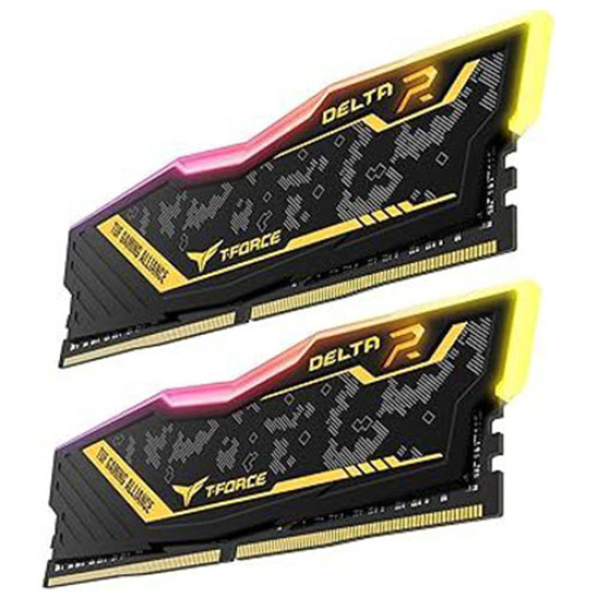 TeamGroup T-Force Delta RGB TUF 32GB 3200 MHz CL16 (16GB X 2) DDR4 Desktop RAM Black (TF9D432G3200HC16FDC01)